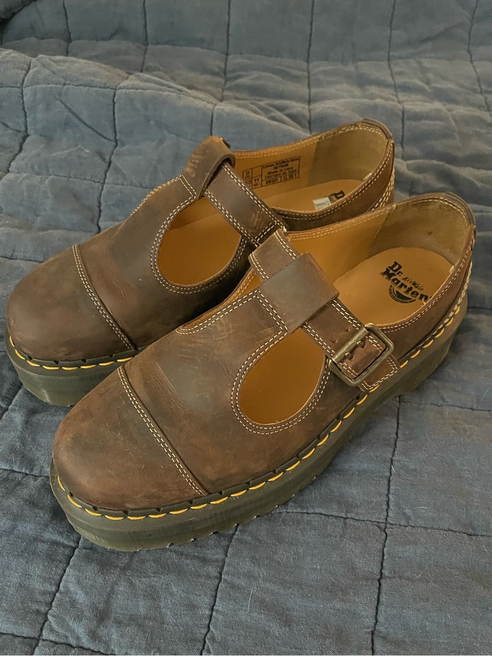 Dr. Martens Crazy Horse Bethan Platform Mary Jane Shoes - Picture 3 of 4